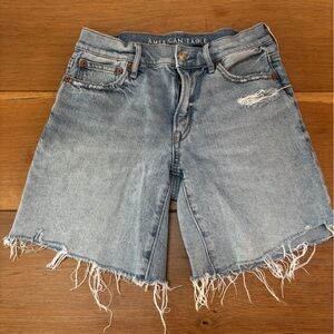 American Eagle Outfitters Frayed Hem Jean Shorts